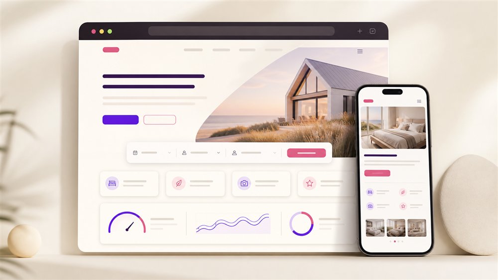Mockup responsywnej strony internetowej tworzonej przez Tracify